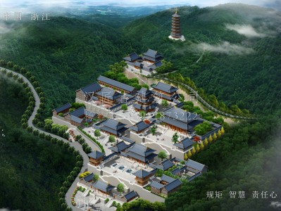 揭西龙王寺古建规划设计布局图